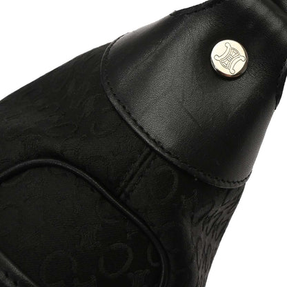 Celine Black Satin C Macadam Handbag