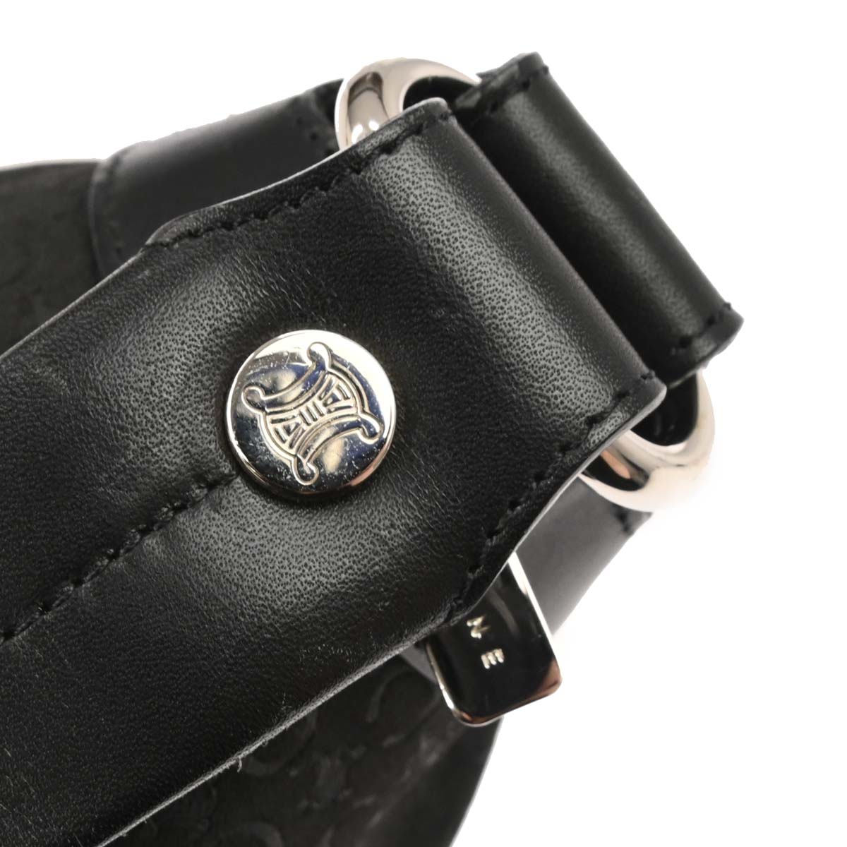 Celine Black Satin C Macadam Handbag