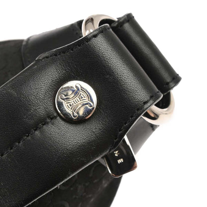 Celine Black Satin C Macadam Handbag