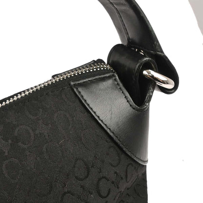 Celine Black Satin C Macadam Handbag