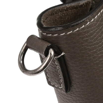Celine Brown Leather Nano Luggage 2way Shoulder Tote Bag