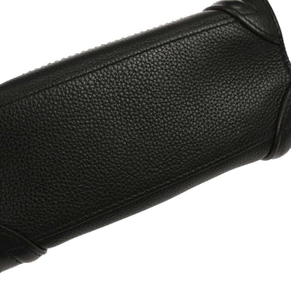 Celine Black Leather Nano Luggage 2way Shoulder Tote Bag