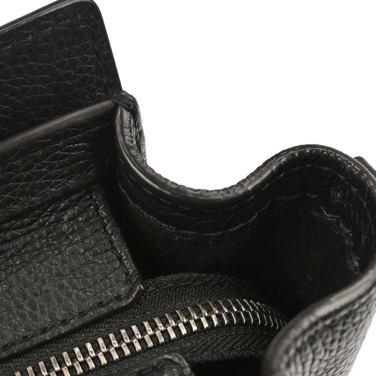 Celine Black Leather Nano Luggage 2way Shoulder Tote Bag