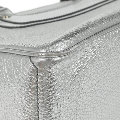 Celine Metallic Silver Leather Boogie Bag Handbag