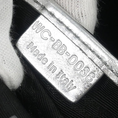 Celine Metallic Silver Leather Boogie Bag Handbag