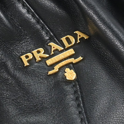 Prada Black Leather 2way Shoulder Handbag