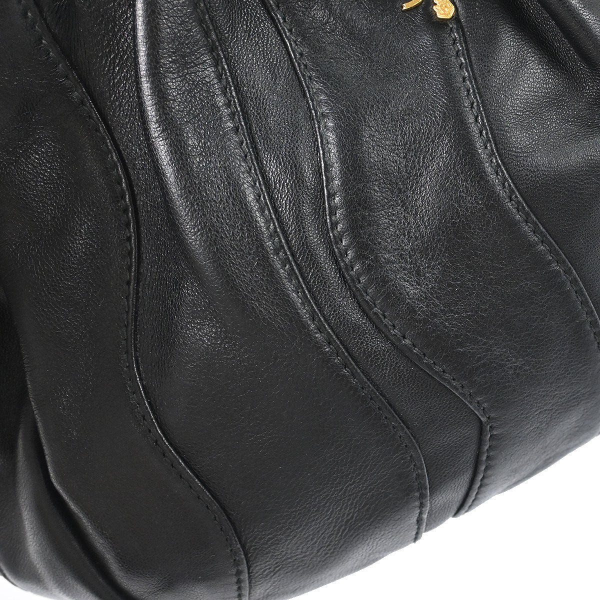 Prada Black Leather 2way Shoulder Handbag