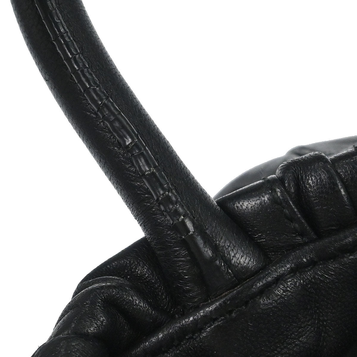 Prada Black Leather 2way Shoulder Handbag