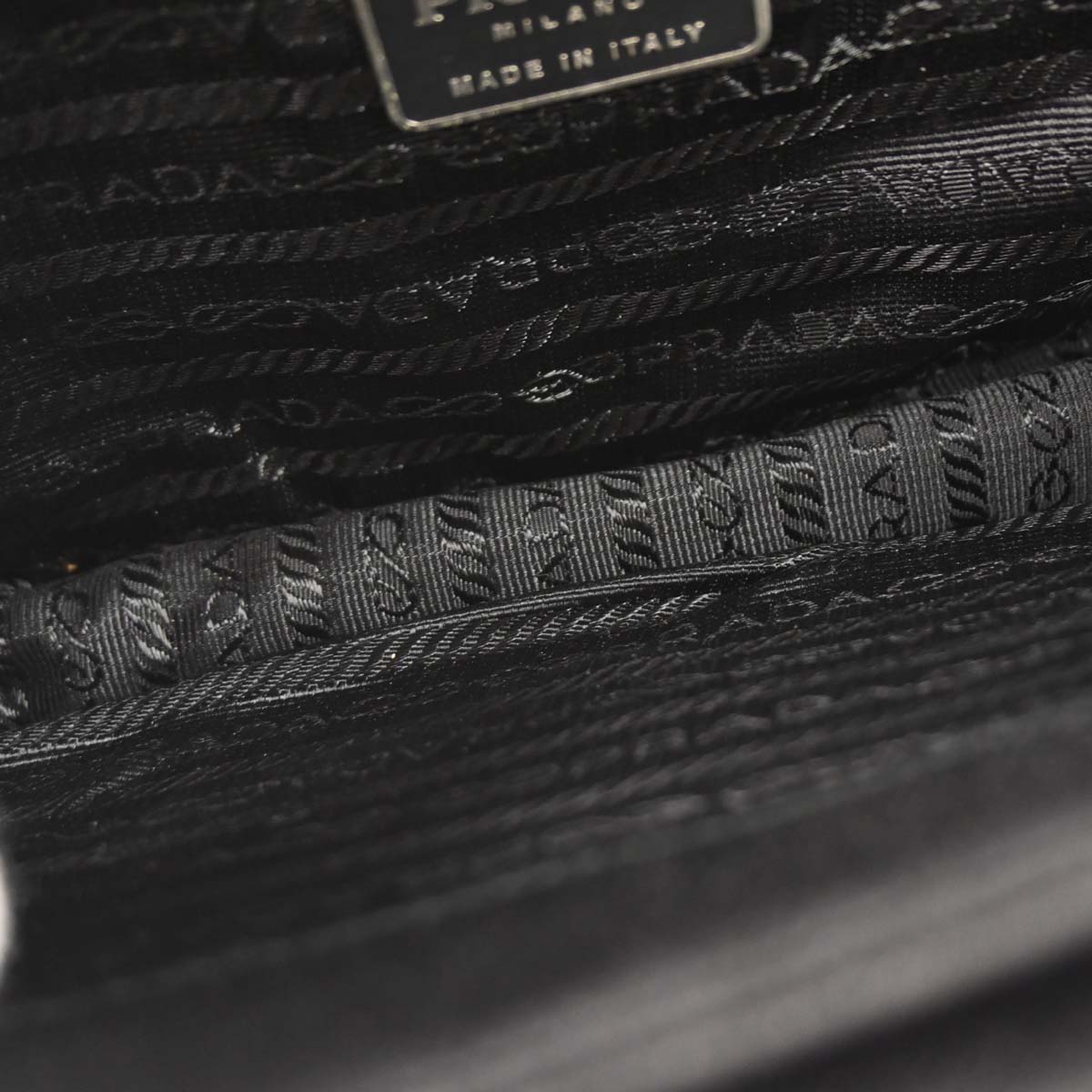 Prada Black Canvas Shoulder Bag