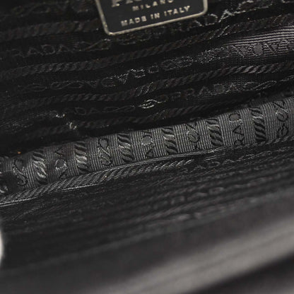 Prada Black Canvas Shoulder Bag