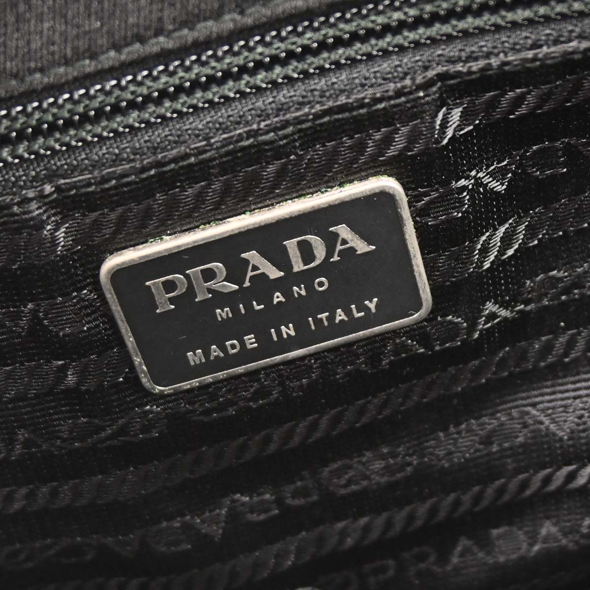 Prada Black Canvas Shoulder Bag