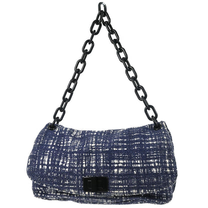 Prada Navy Tweed Handbag