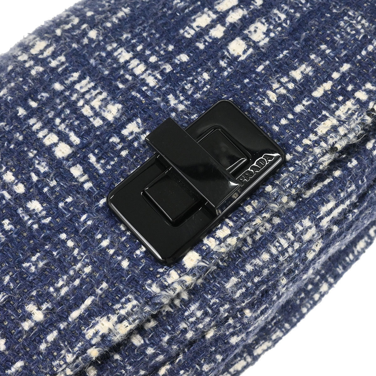 Prada Navy Tweed Handbag