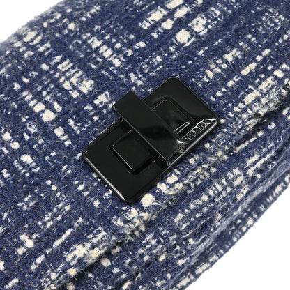 Prada Navy Tweed Handbag