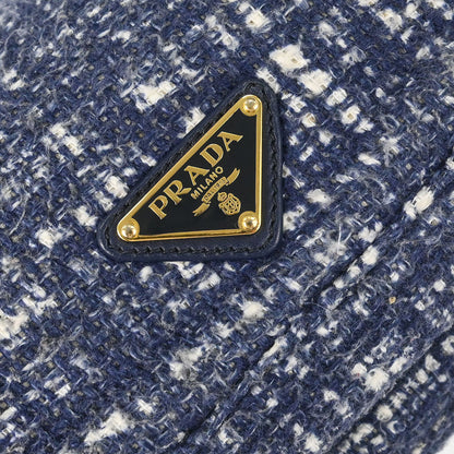 Prada Navy Tweed Handbag
