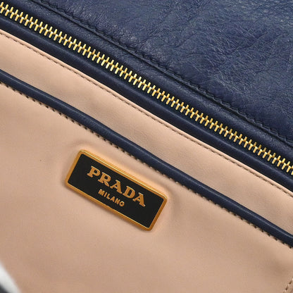 Prada Navy Tweed Handbag