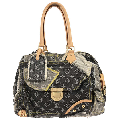 Louis Vuitton Gray Monogram Denim Patchwork Bowly Handbag M95377