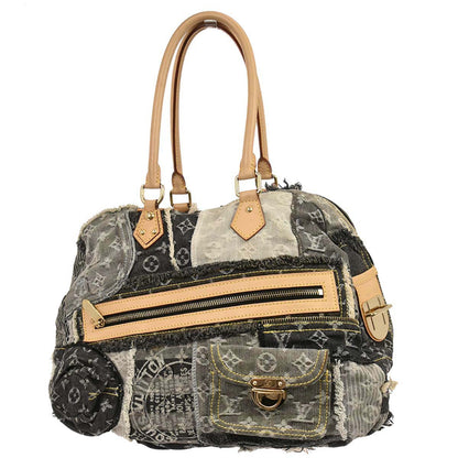 Louis Vuitton Gray Monogram Denim Patchwork Bowly Handbag M95377