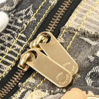 Louis Vuitton Gray Monogram Denim Patchwork Bowly Handbag M95377