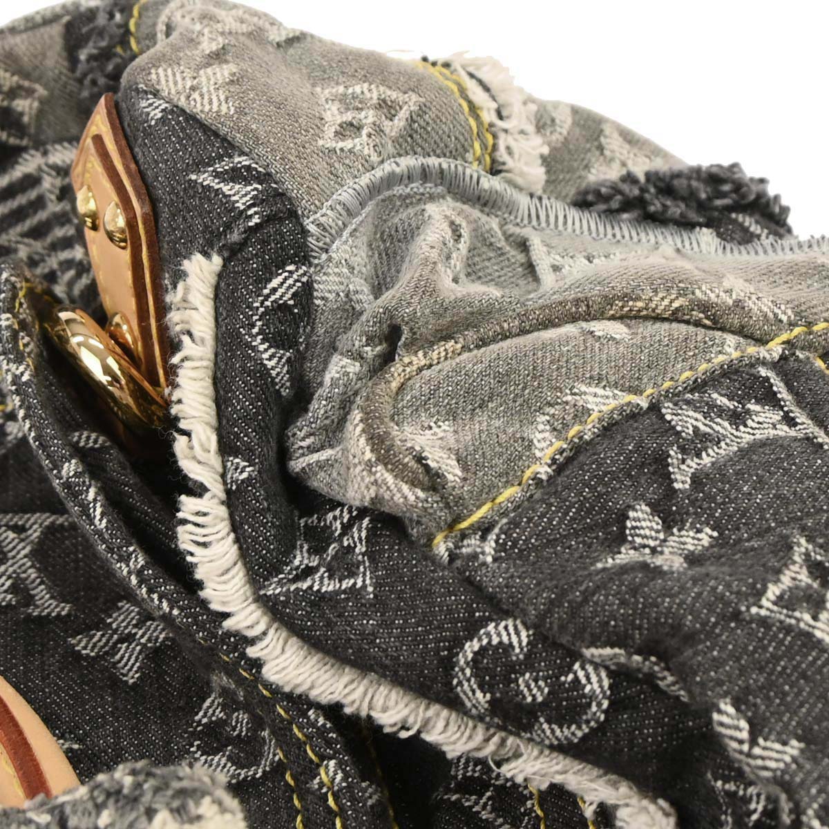 Louis Vuitton Gray Monogram Denim Patchwork Bowly Handbag M95377