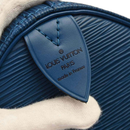 Louis Vuitton Blue Epi Speedy 30 Handbag M43005