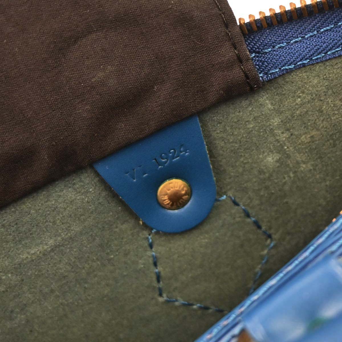 Louis Vuitton Blue Epi Speedy 30 Handbag M43005