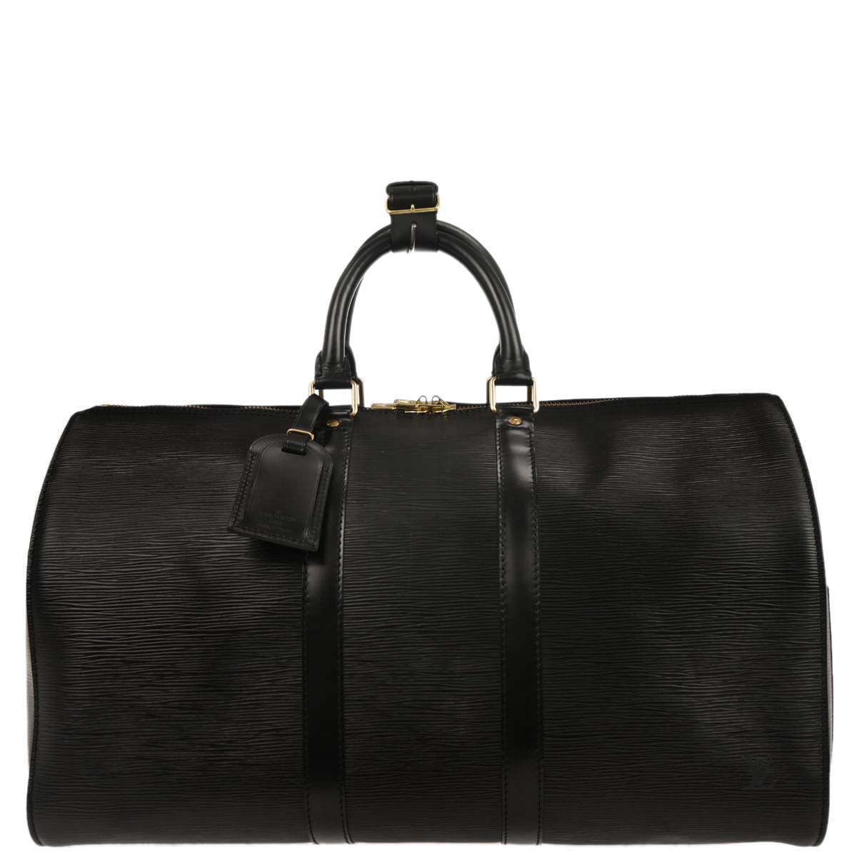 Louis Vuitton Black Epi Keepall 45 Travel Handbag M42972