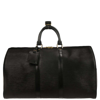 Louis Vuitton Black Epi Keepall 45 Travel Handbag M42972