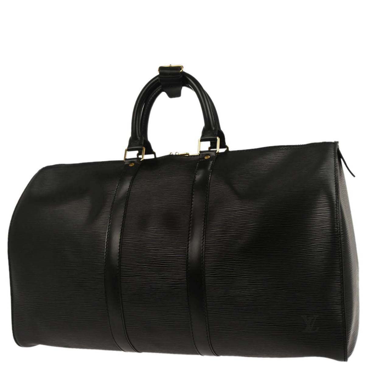 Louis Vuitton Black Epi Keepall 45 Travel Handbag M42972