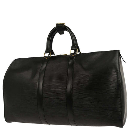 Louis Vuitton Black Epi Keepall 45 Travel Handbag M42972