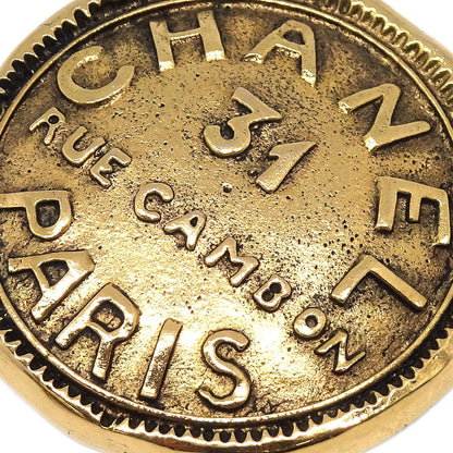 Chanel Button Clip-On Earrings Gold