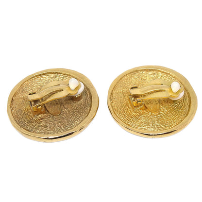 Chanel Button Clip-On Earrings Gold