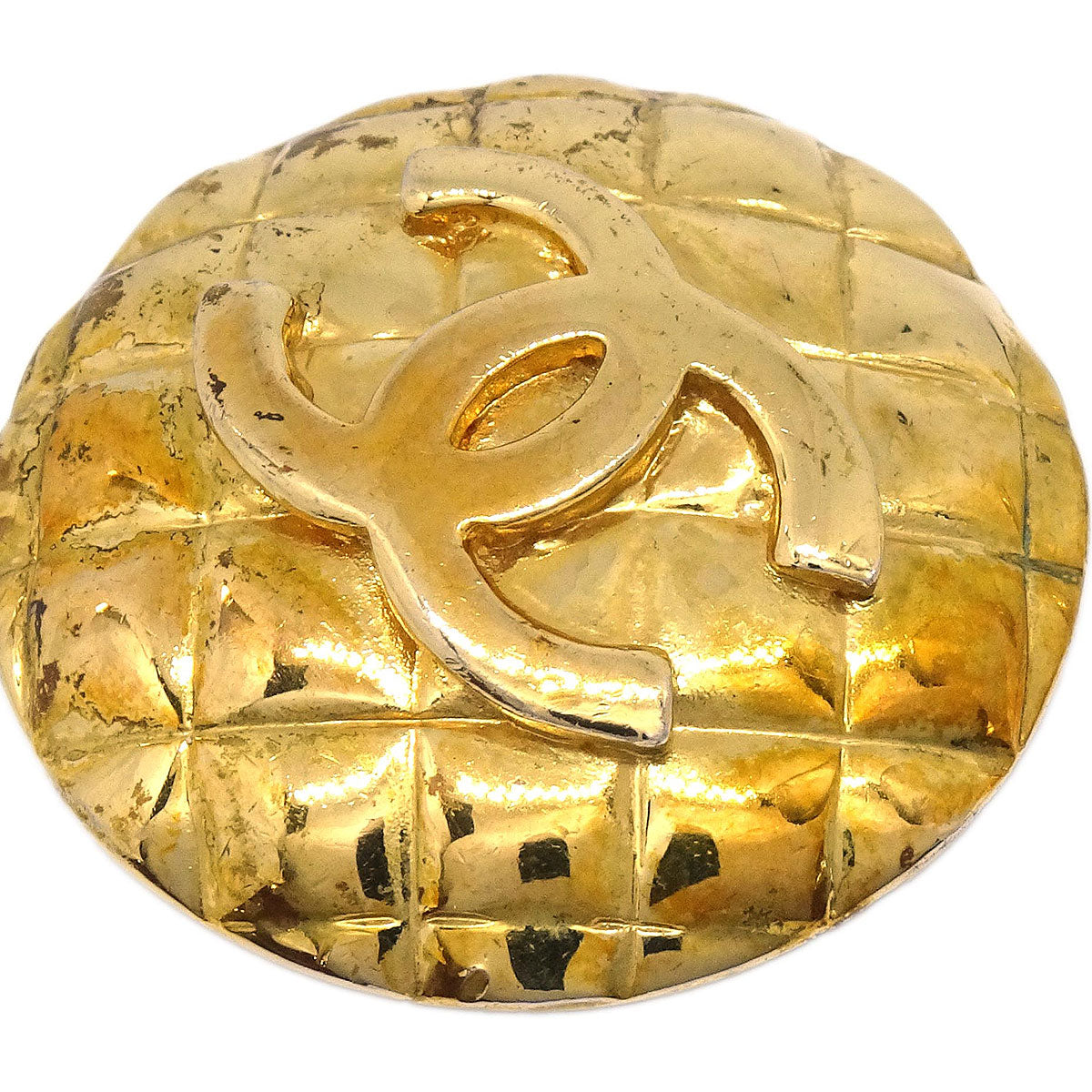 Chanel Button Clip-On Earrings Gold 29