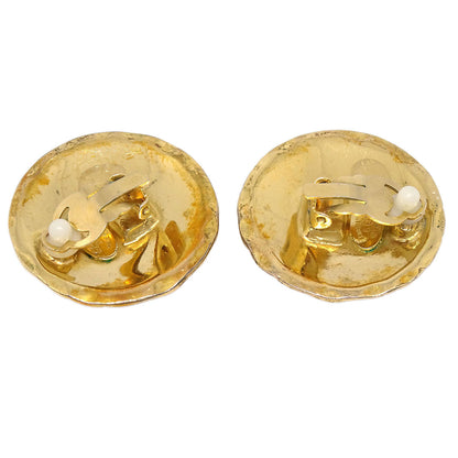 Chanel Button Clip-On Earrings Gold 29