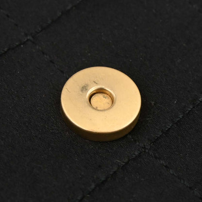 Chanel 2000-2002 Black Satin Camellia Choco Bar Shoulder Bag