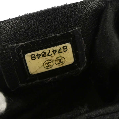 Chanel 2000-2002 Black Satin Camellia Choco Bar Shoulder Bag