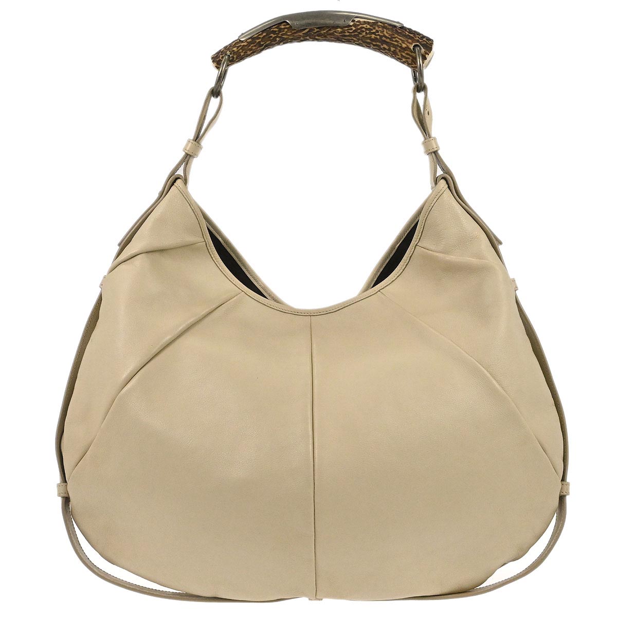 Yves Saint Laurent Ivory Large Mombasa Handbag