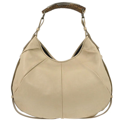 Yves Saint Laurent Ivory Large Mombasa Handbag