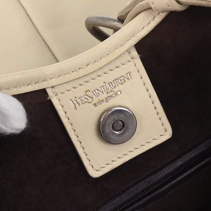 Yves Saint Laurent Ivory Large Mombasa Handbag