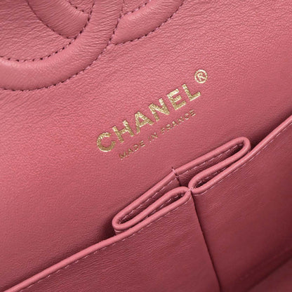 Chanel Pink Caviar Skin Medium Classic Double Flap Shoulder Bag