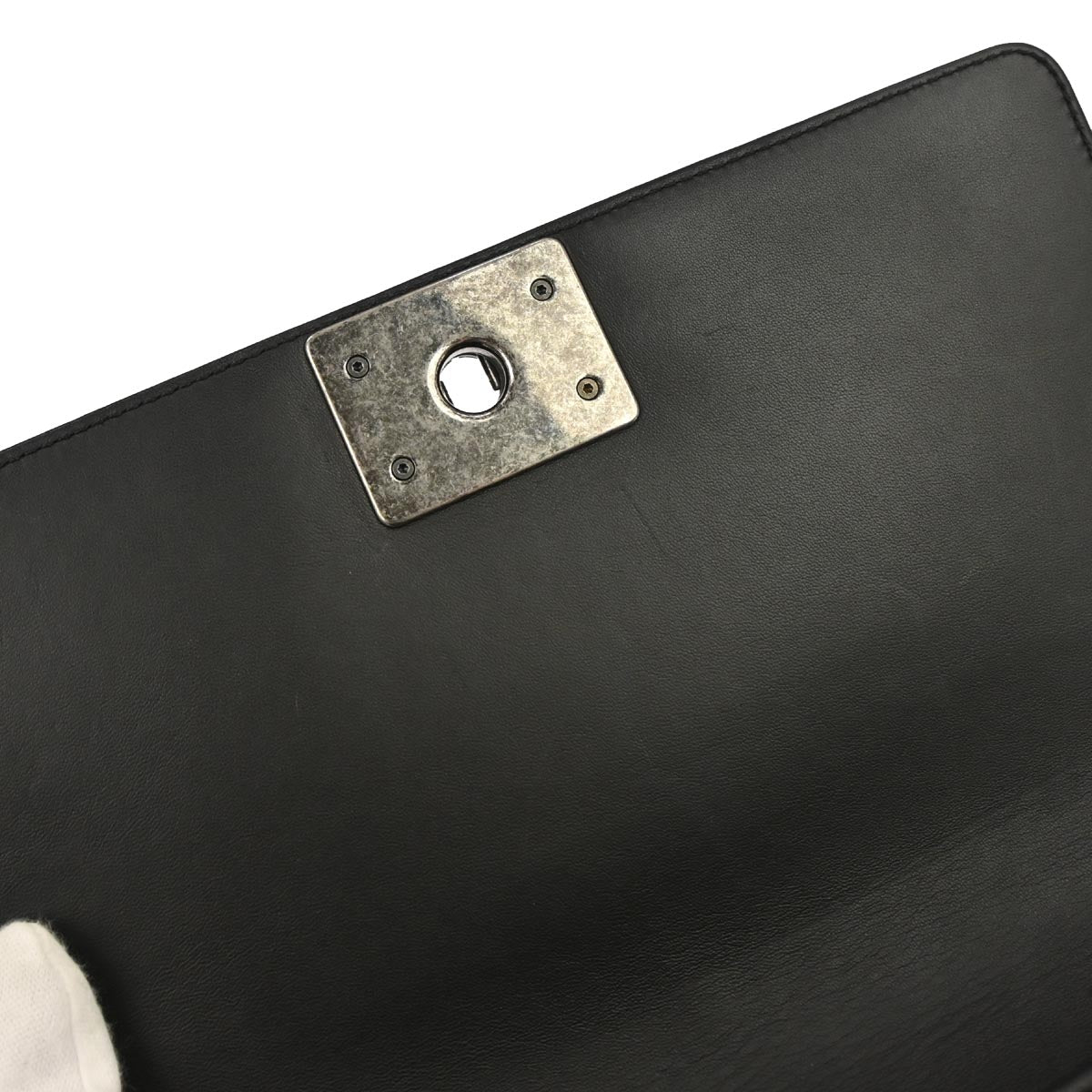 Boy Chanel Black Tweed Lambskin Medium Double Chain Shoulder Bag