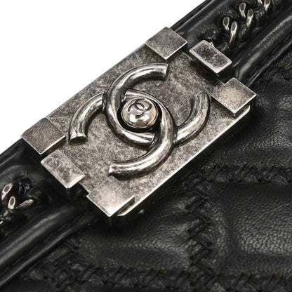 Boy Chanel Black Lambskin Medium 2way Shoulder Handbag
