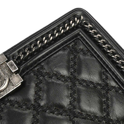 Boy Chanel Black Lambskin Medium 2way Shoulder Handbag