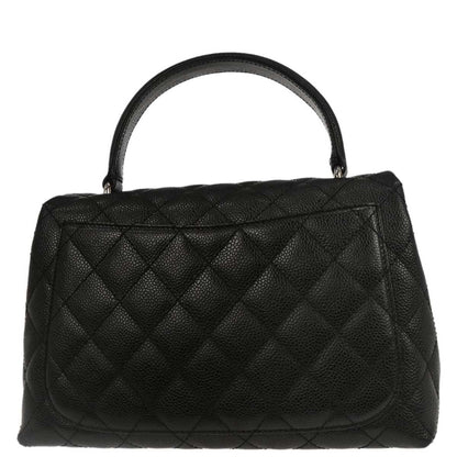 Chanel Black Caviar Skin Top Handle Handbag