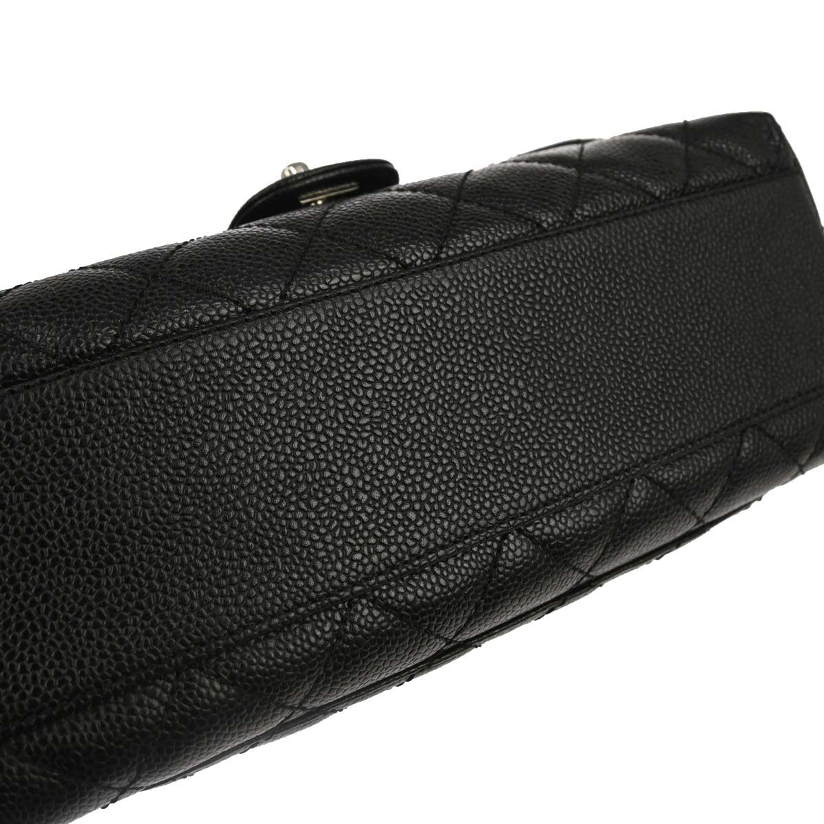 Chanel Black Caviar Skin Top Handle Handbag