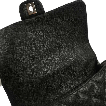 Chanel Black Caviar Skin Top Handle Handbag