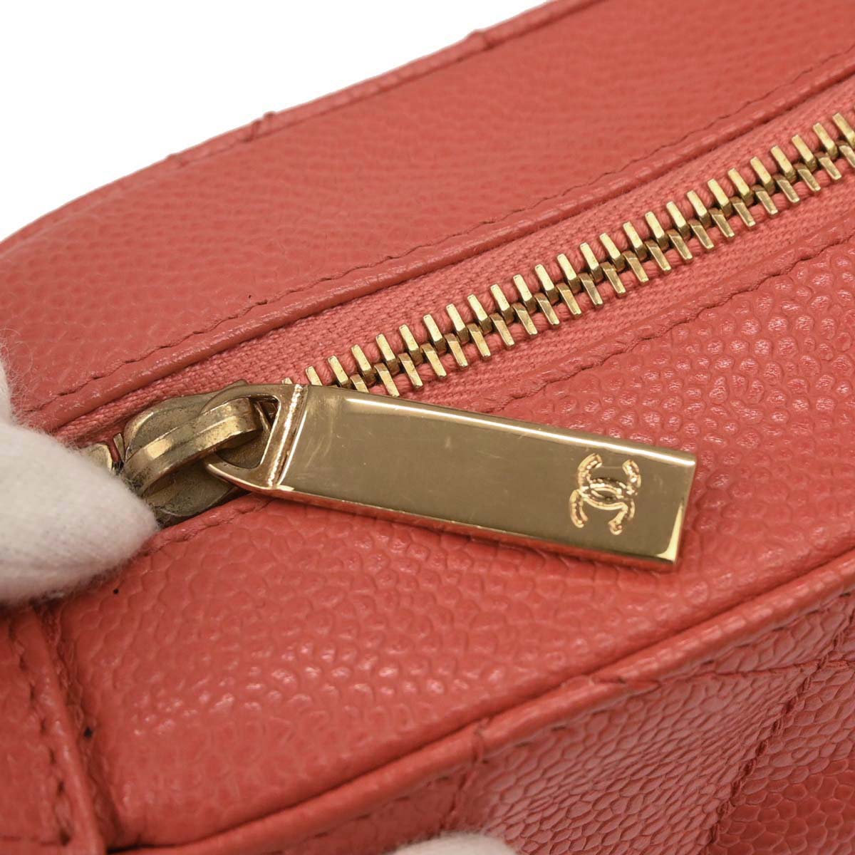 Chanel Salmon Pink Caviar Skin Shoulder Bag