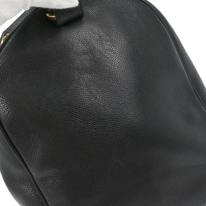 Chanel Black Caviar Skin 2way Shoulder Duffle Handbag