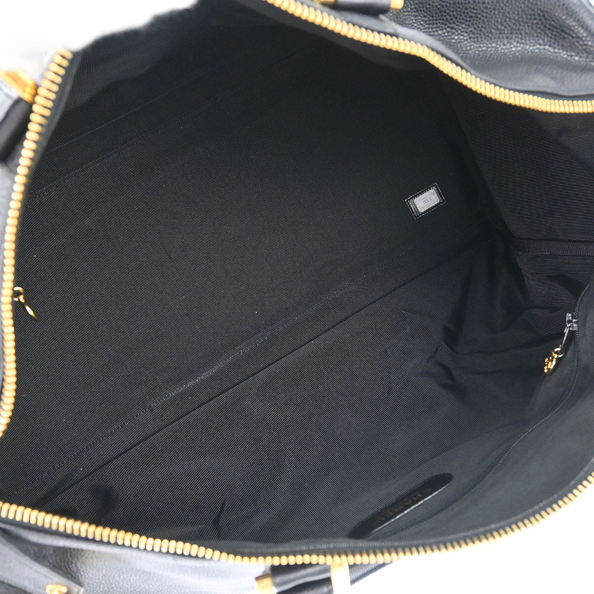 Chanel Black Caviar Skin 2way Shoulder Duffle Handbag
