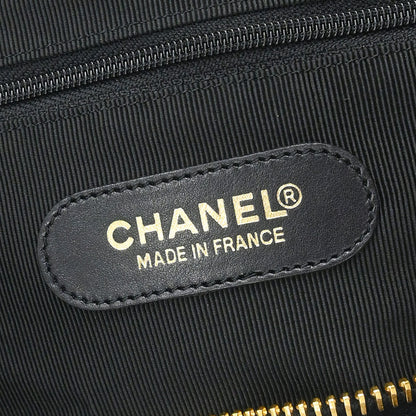 Chanel Black Caviar Skin 2way Shoulder Duffle Handbag